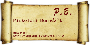 Piskolczi Bernát névjegykártya